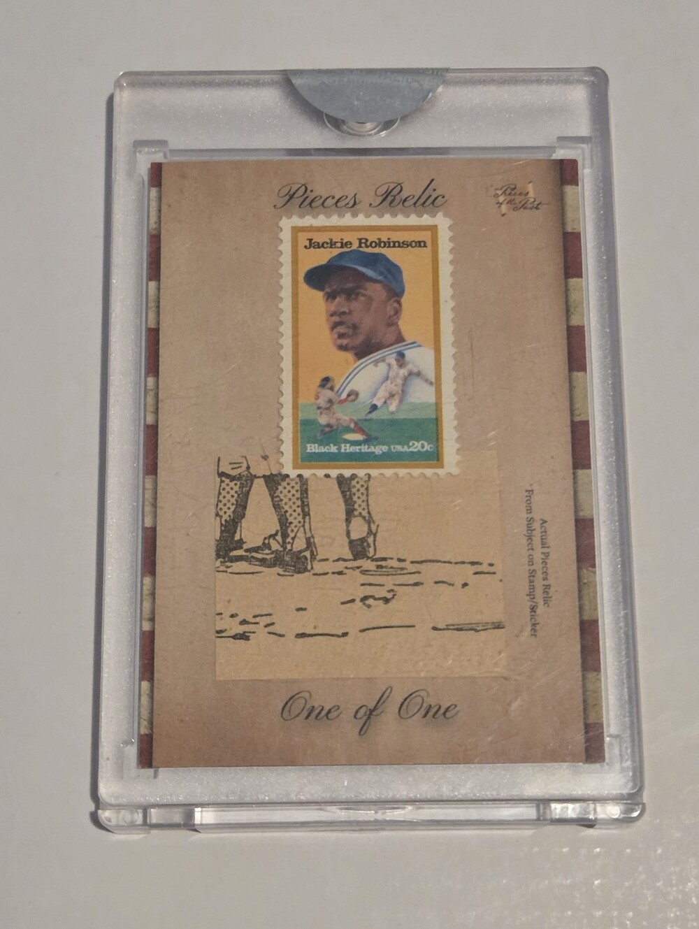 Jackie Robinson Pieces Relic 1/1 Stamp 2020 Collectible Baseball Card
